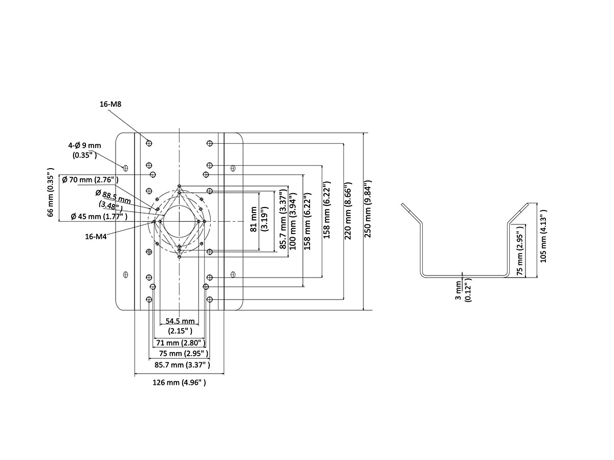 DS-1276ZJ Corner Mount Adaptor