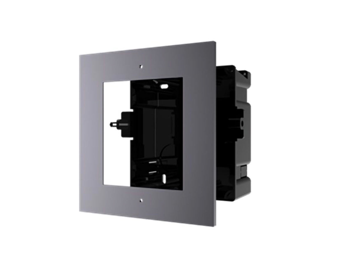 DS-KD-ACF1/Plastic 1 module accessories ,  used for Flush mounting ,  includes a plastic flush mouting box for 1 module, a metal front panel for  1 module  and some other necessary accessories .