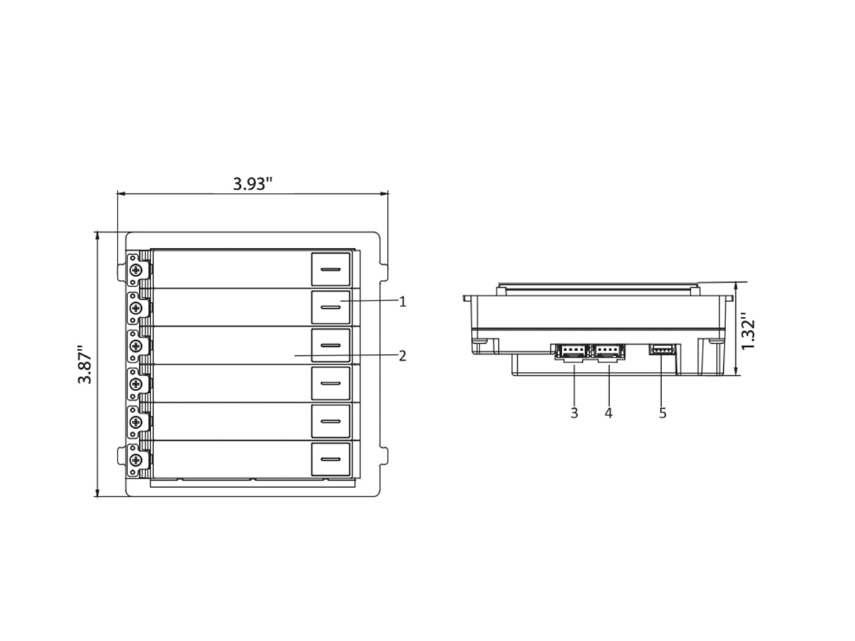 DS-KD-KK Nametag unit ,  needs accessories.
6 call buttons,   module connection with RS-485 ,  IP65