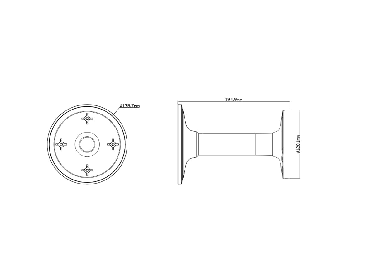 PT-CBT0811 Ceiling mounting bracket for Turret cameras