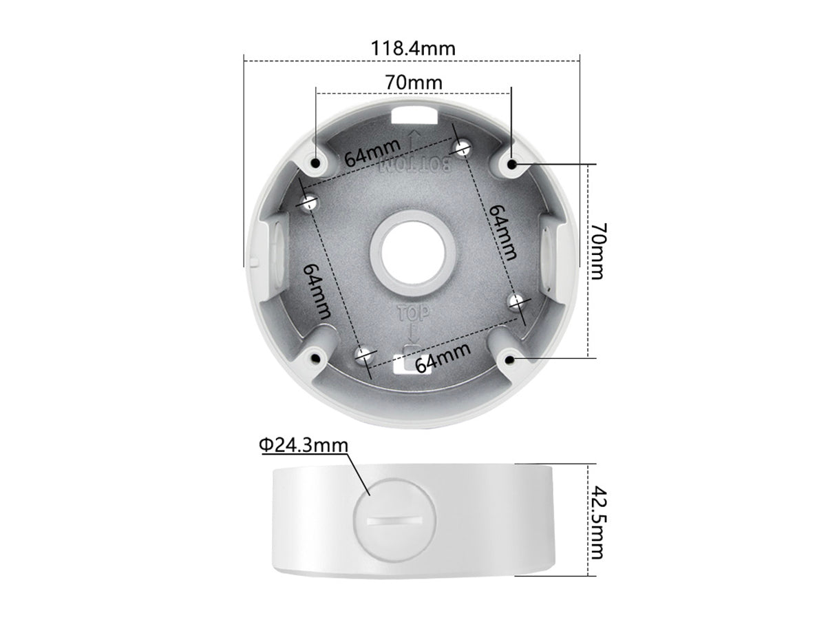 PT-JB-07-W Junction Box for TI-NC5XX-XPZA Cameras