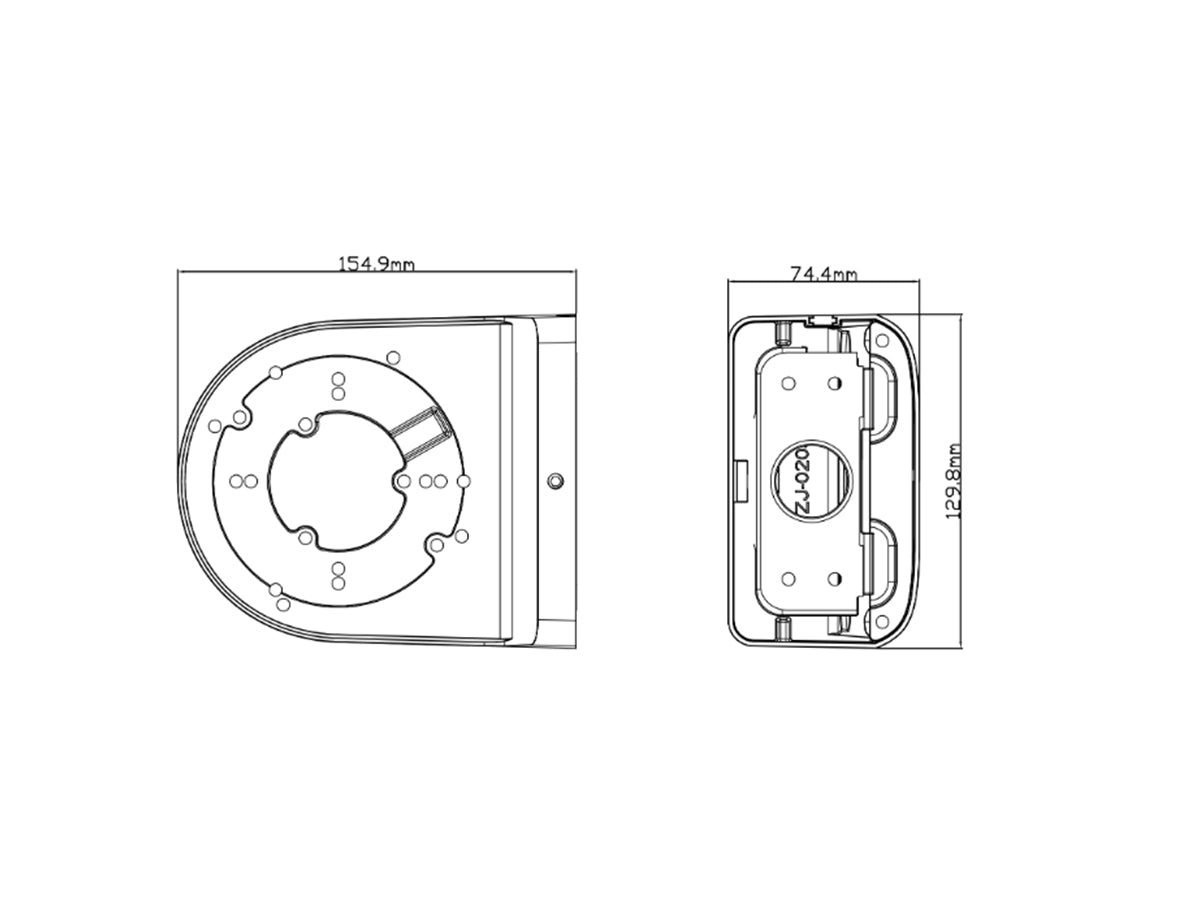 PT-WMT0203 Wall Mount for Turret - Aluminum