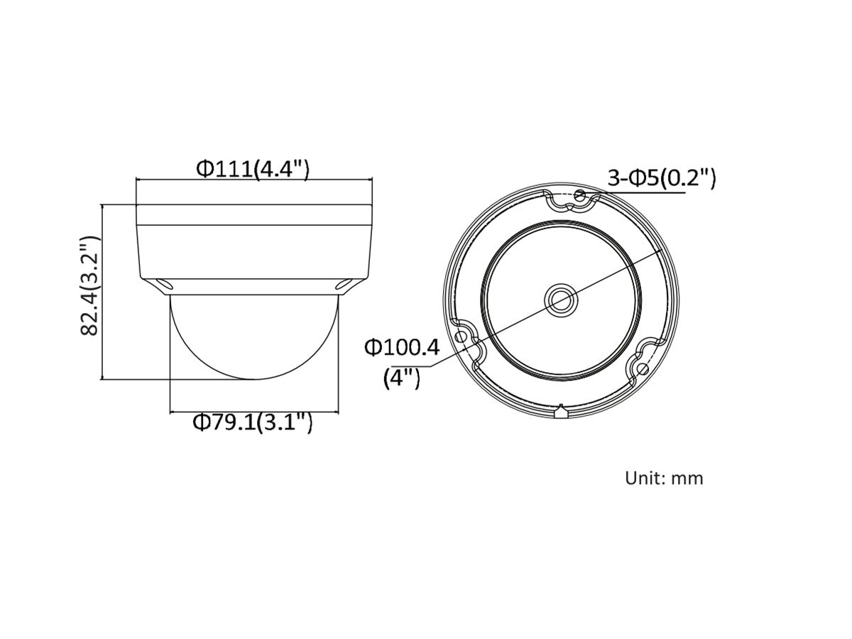 THK-NC324TD
(4mm) 4MP WDR Dome, H.265+ Fixed lens (4mm), 4MP/30fps, 1080p/30fps, 0.1lux/F1.2, CMOS, IR (90ft), IP66, PoE, Vandal Proof, 3D DNR, BLC, 120dB WDR, 3 Axis, Built-in micro SD/SDHC/SDXC card slot 128GB