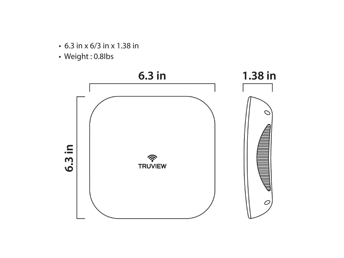 TI-NAP181G2 Indoor Wireless AP, Wifi 6, Dual Band (5.8GHz, 2.4GHz), 1800Mbps+, 10/100/1000Mbps, Wave2, Cloud Managed, PoE 48V 0.5A