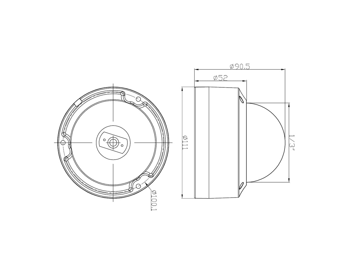 TI-NC416-4VDZA 6 MP NDAA COMPLIANT IP TURRET CAMERA. Human Body & Vehicle Detection, 90' IR, PoE, 2.8~12mm Motorized, Auto Focus, Built-in Mic