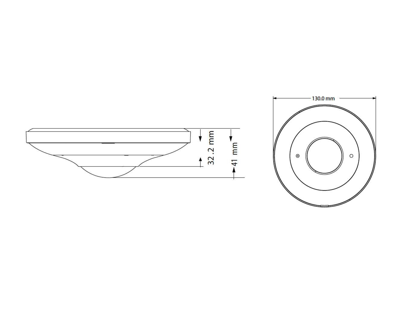 TI-NCT069FA 6MP (2160 × 2160) 360 Degree Panoramic Fisheye Camera, TDN, 90' IR, 3D DNR, DWDR, HLC, BLC, ROI, CVBS output, audio input/output, built-in MIC