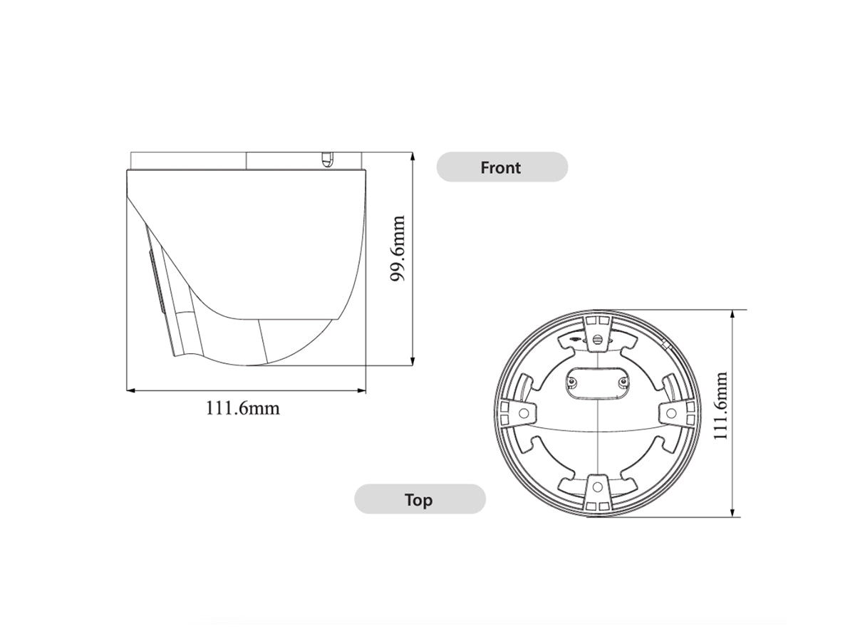 TI-NCT08XDZ-AN NDAA Compliant TruView 8MP IP Camera