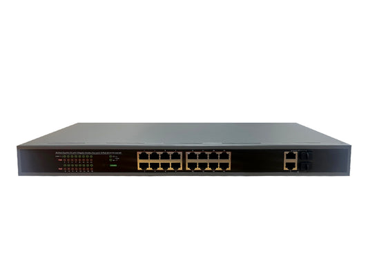 TI-POE16AGF-250 16 port POE Switch, Built in 16 POE ports, Standard 1U rack, built-in power