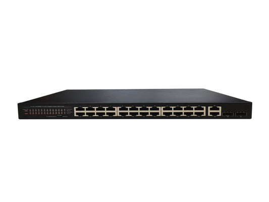 TI-POE24GFE-360 24 ports Unmanaged Switch x 10/100mbps + 2 1000M Combo, Support Extension, Standard 1U rack, built-in power, Unmanaged Poe Switch