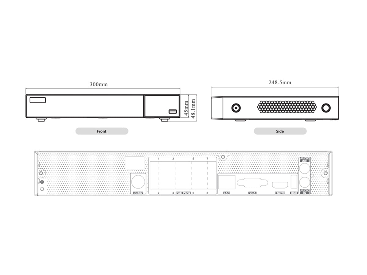 TN-808P8-N NDAA COMPLIANT TruView NVR