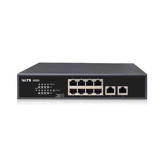 VSPOE-SW802, Pro-VS, 8 PoE Port Switch with 2 Port Uplink