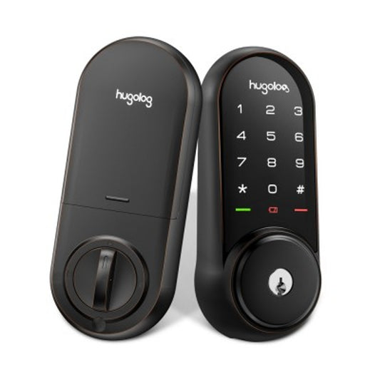 HU03-ORB, Hugolog Smart Lock With Touchscreen (Rubbed Bronze)