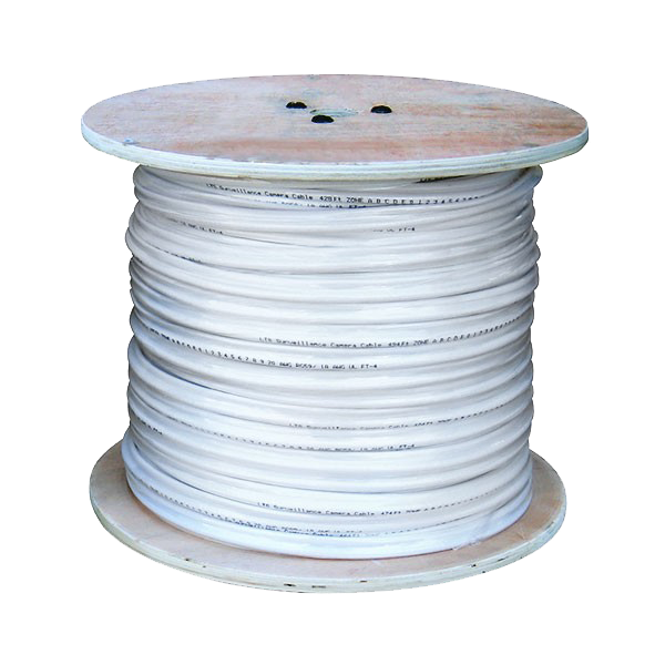 LTAC2033W, White, Coaxial Siamese Cable w/o Connectors,1000ft