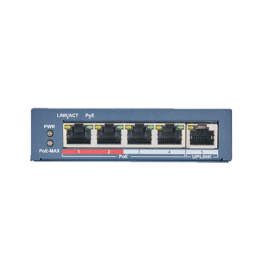 LTPOE-SW401S, 4 PoE Port Switch with 1 Port Uplink, 60W, Up to 820ft, UL listed